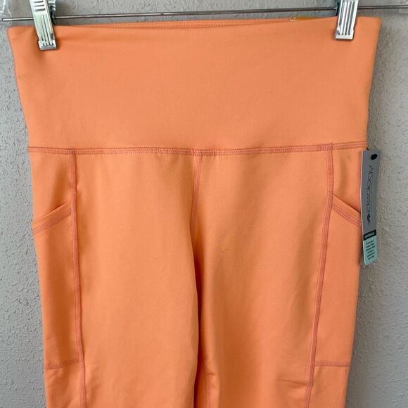 NWT Ideology Melon Ice Orange Cropped Leggings Size S - Picture 2 of 8